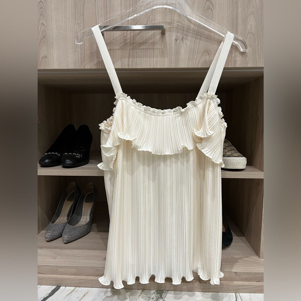 DEREK LAM 10 CROSBY shirt, ivory color. Size 8.